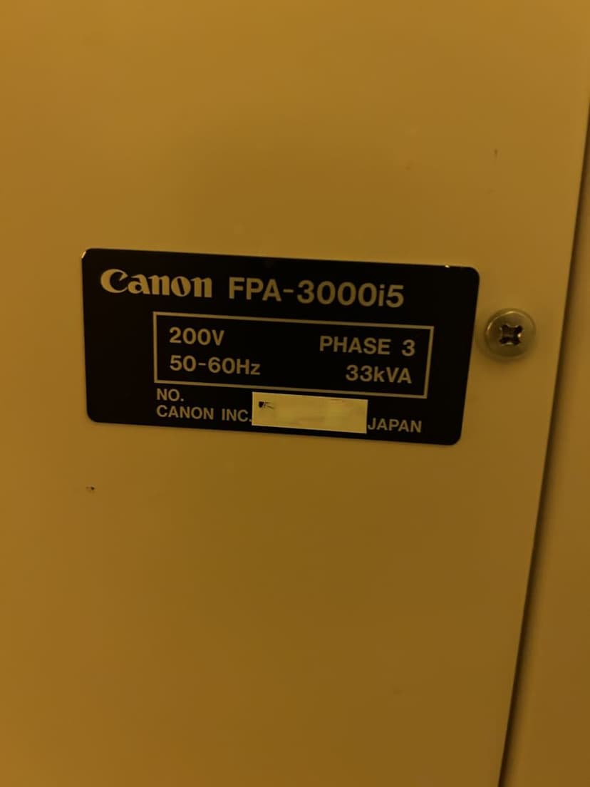 二手半导体设备 CANON FPA-3000i5步进式光刻机