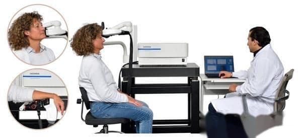RZ-660 In Vivo Raman Analyzer showing multiple analysis positions with articulated arm